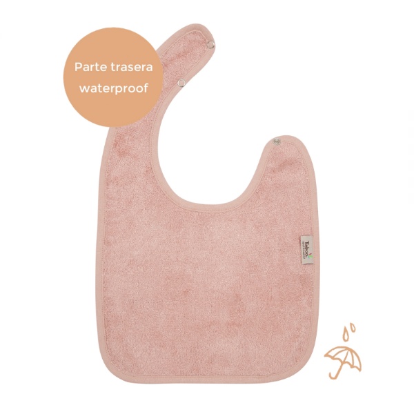 Babero Bebé Waterproof - Misty Rose