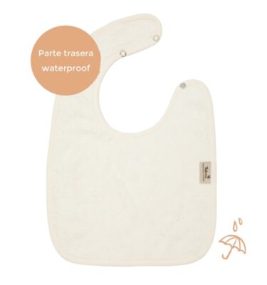 Babero Bebé Waterproof - Daisy White