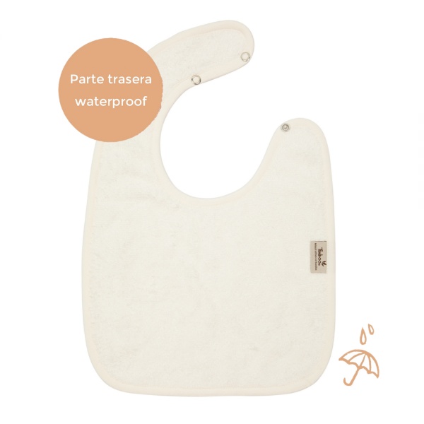 Babero Bebé Waterproof - Daisy White