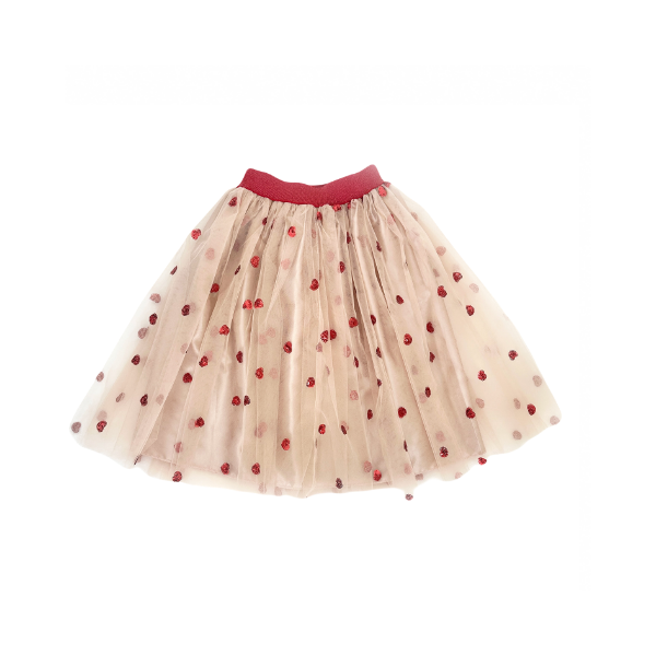 FALDA CORAZONES ROJOS LARGA