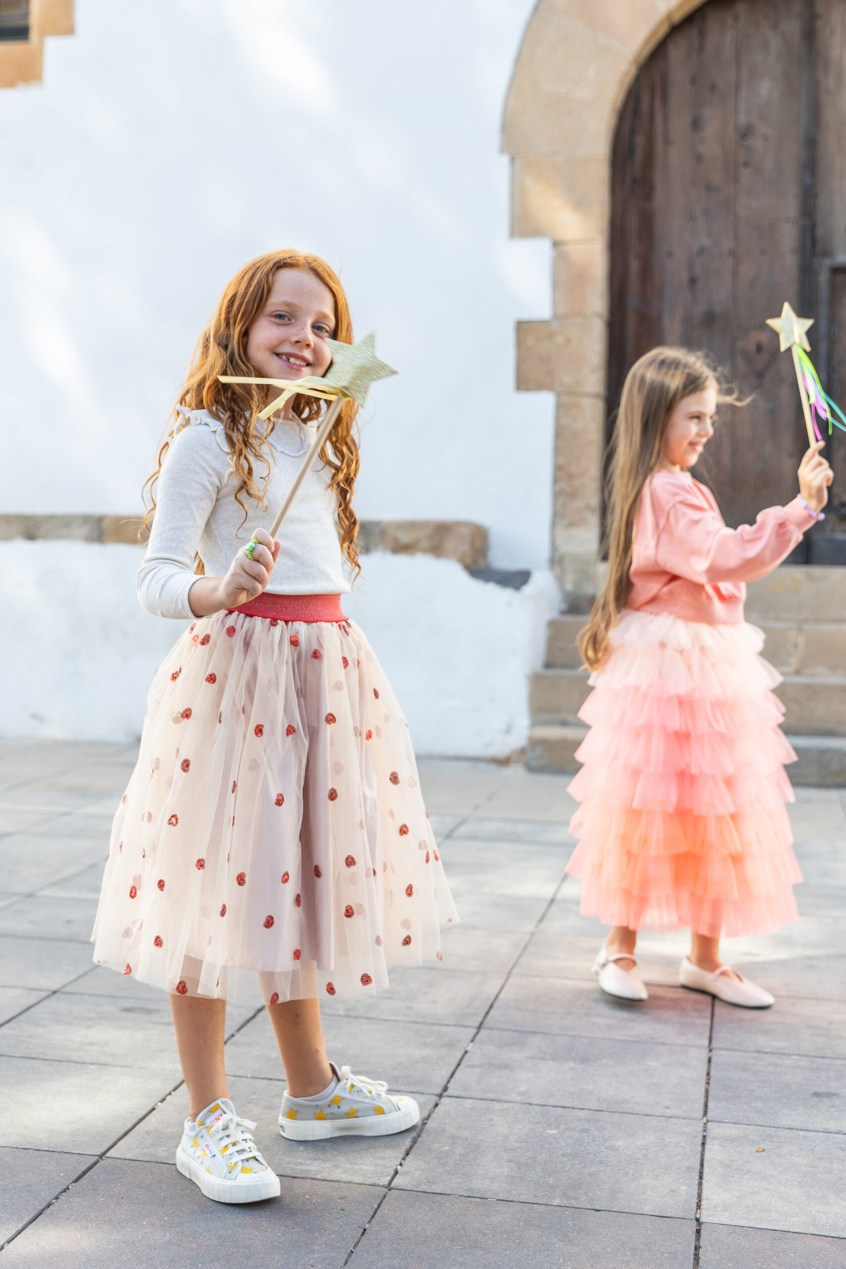 FALDA CORAZONES ROJOS LARGA - Imagen 3