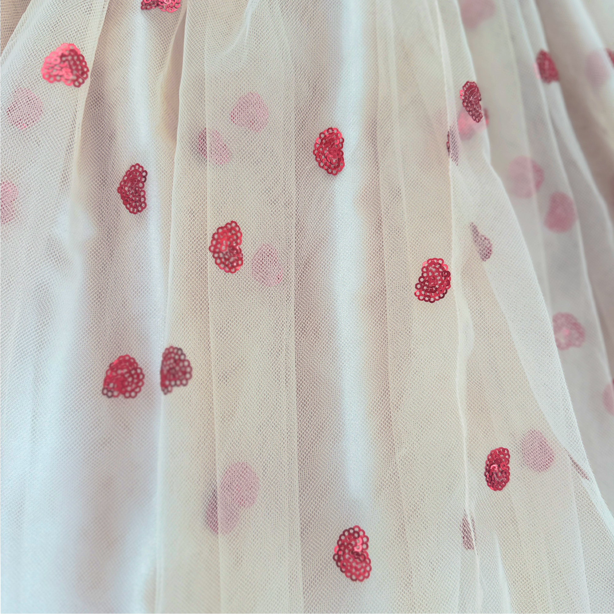 FALDA CORAZONES ROJOS LARGA - Imagen 4