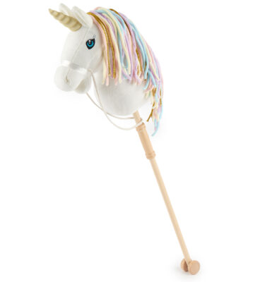 Juguete de palo + rueda Unicornio arcoíris