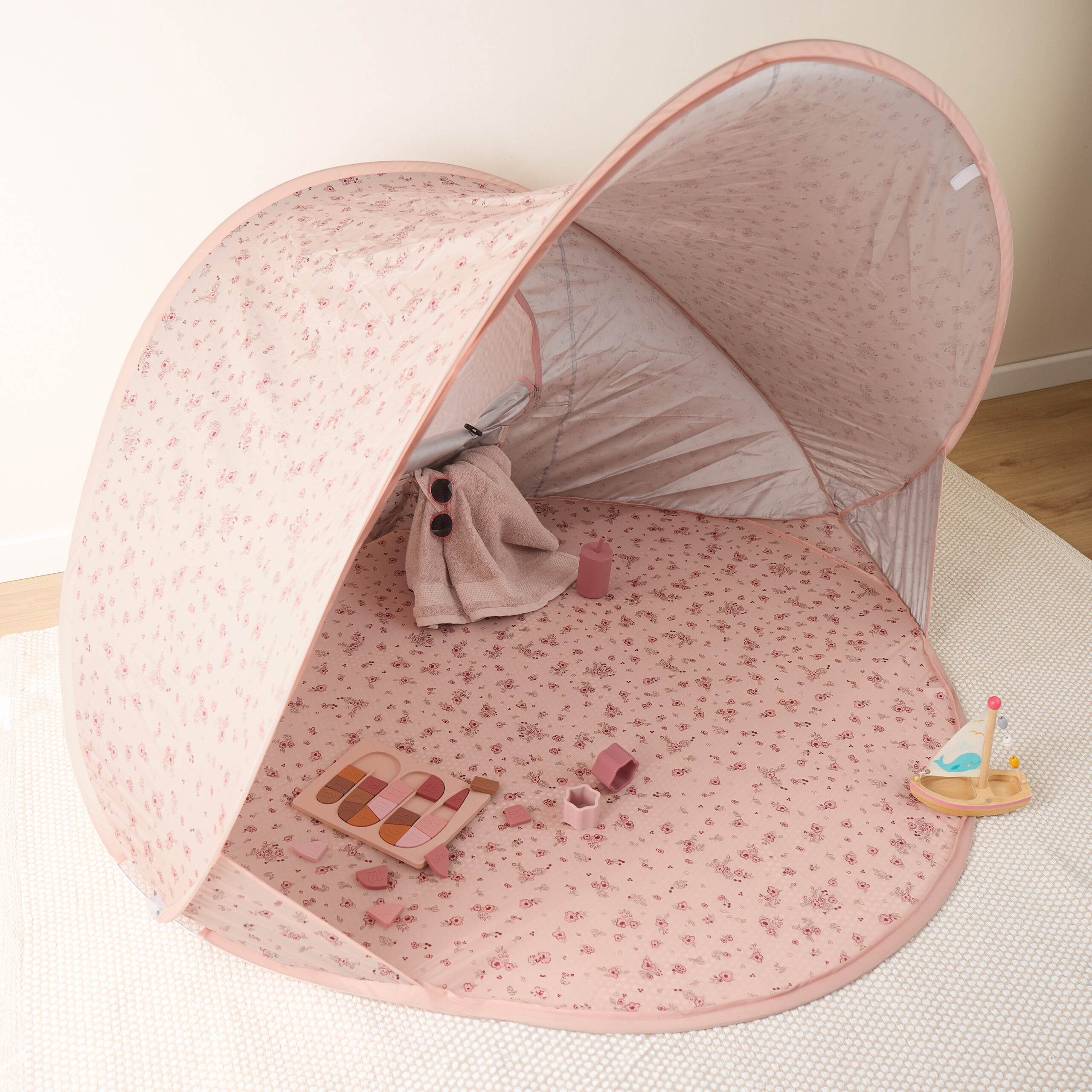 Tienda de playa pop up Dreamy flowers - Imagen 3
