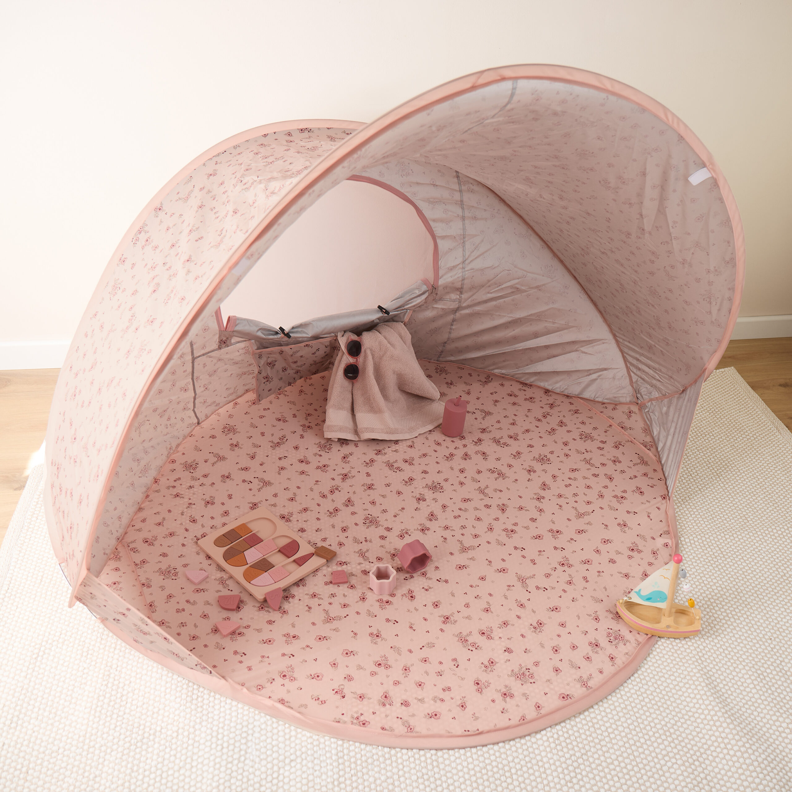 Tienda de playa pop up Dreamy flowers - Imagen 2