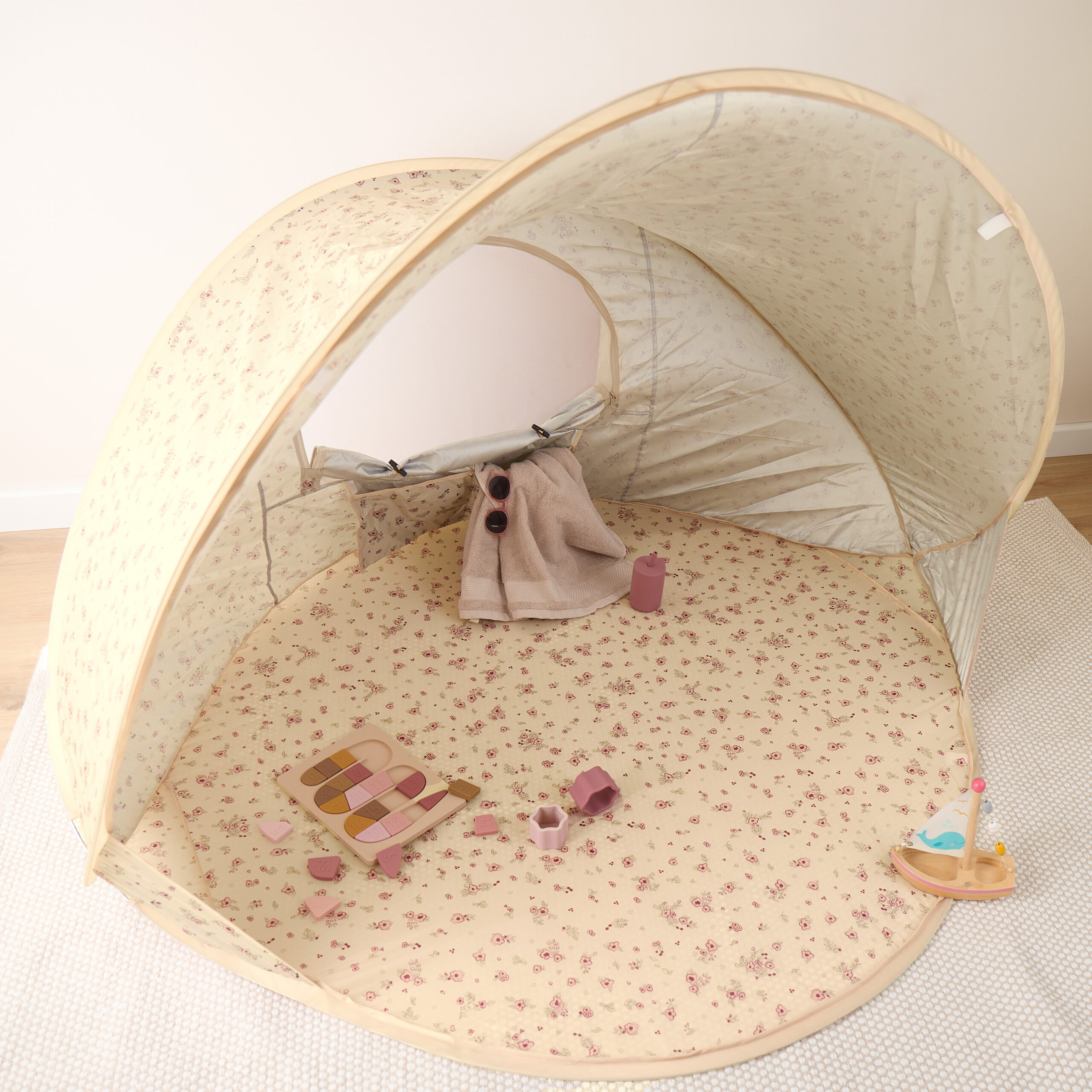 Tienda de playa pop up Vintage flowers - Imagen 4
