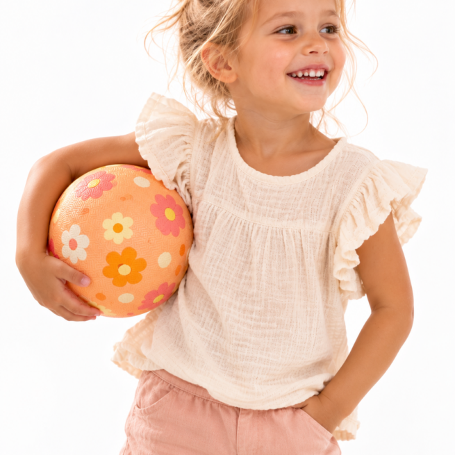 Pelota Flores Estampada - 18 cm - Imagen 2